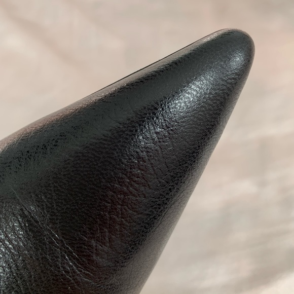 COACH WOMAN SHOES ITALY SOFT LEATHER SIZE 9 NEW BLACK POINTED TOE SLING BACK - Picture 3 of 5